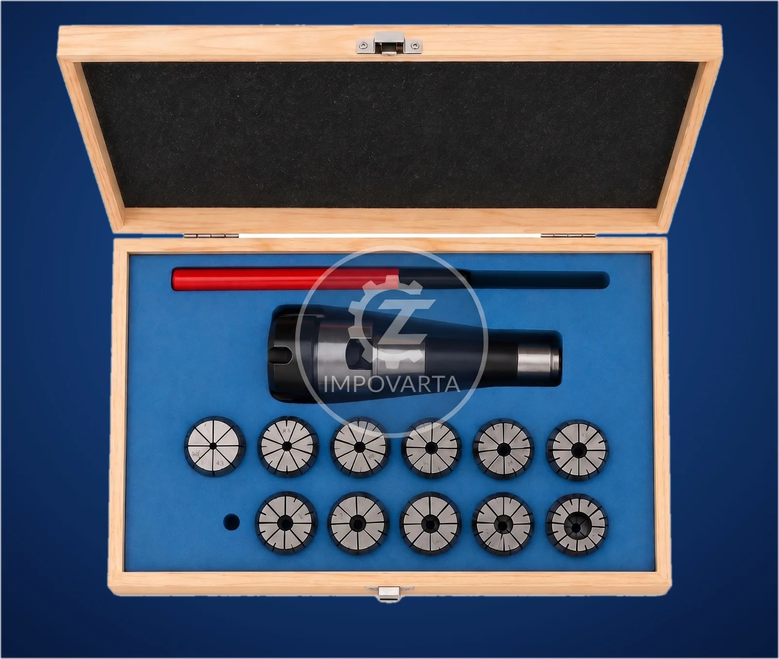 Portapinzas R8 ER32 con 11 Boquillas — ER25-SET15, accesorio para maquinaria industrial CNC